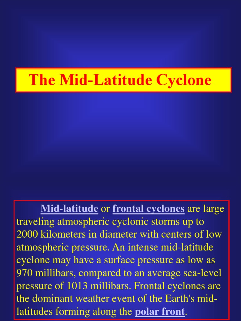 Mid Latitude Cyclones PDF Tropical Cyclones Rain