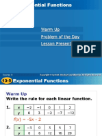 Warm Up Problem of The Day Lesson Presentation: Course 3 Course 3