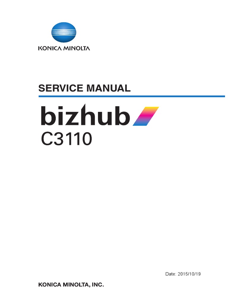 Bizhub C3110 SM E v1.2 PDF | PDF | Manufactured Goods