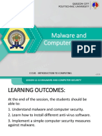 Malware and Computer Security: Cc101 - Introduction To Computing