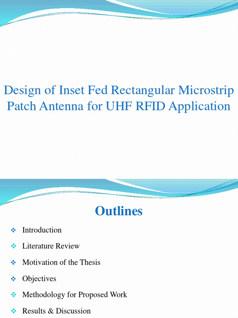 Design of Inset Fed Rectangular Microstrip Patch Antenna For UHF RFID ...