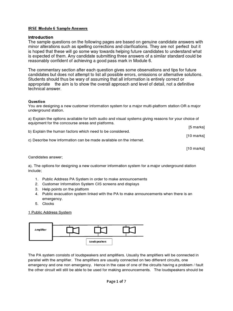 IRSE Module 6 Sample Answers: Amplifier | PDF | Telecommunication ...