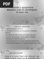 Chapter 2: Qualitative Research and Its Importance To Daily Life