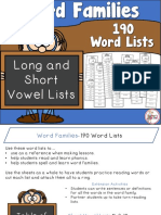 Long and Short Vowel Lists