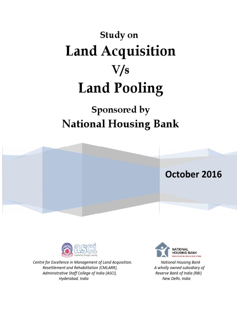 Land Pooling Vs Land Acquisition PDF Eminent Domain Real Estate