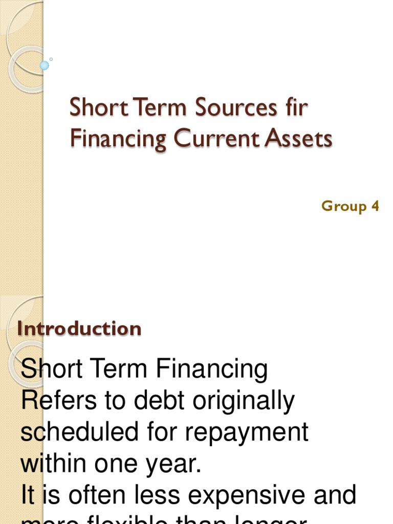 Short-Term Financing for Current Assets | PDF | Loans | Credit