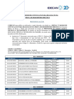 Edital retifica convocação para prova didática de matemática