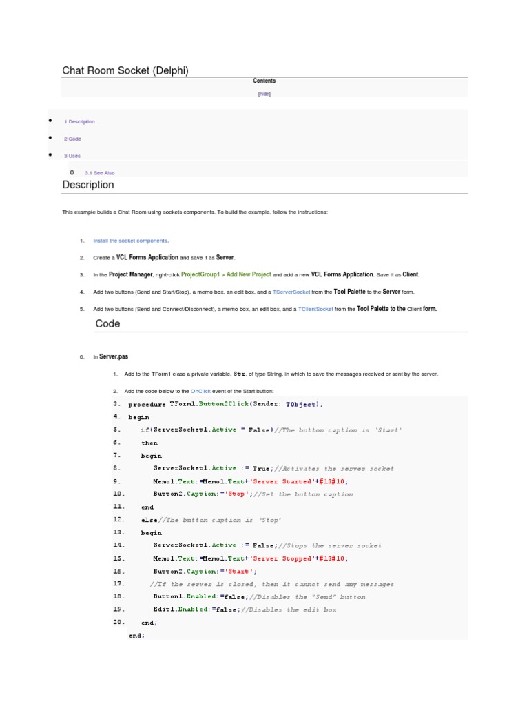 Chat Room Socket | PDF | Network Socket | Client (Computing)