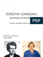 Dorothy Johnson'S: Behavioral System Model