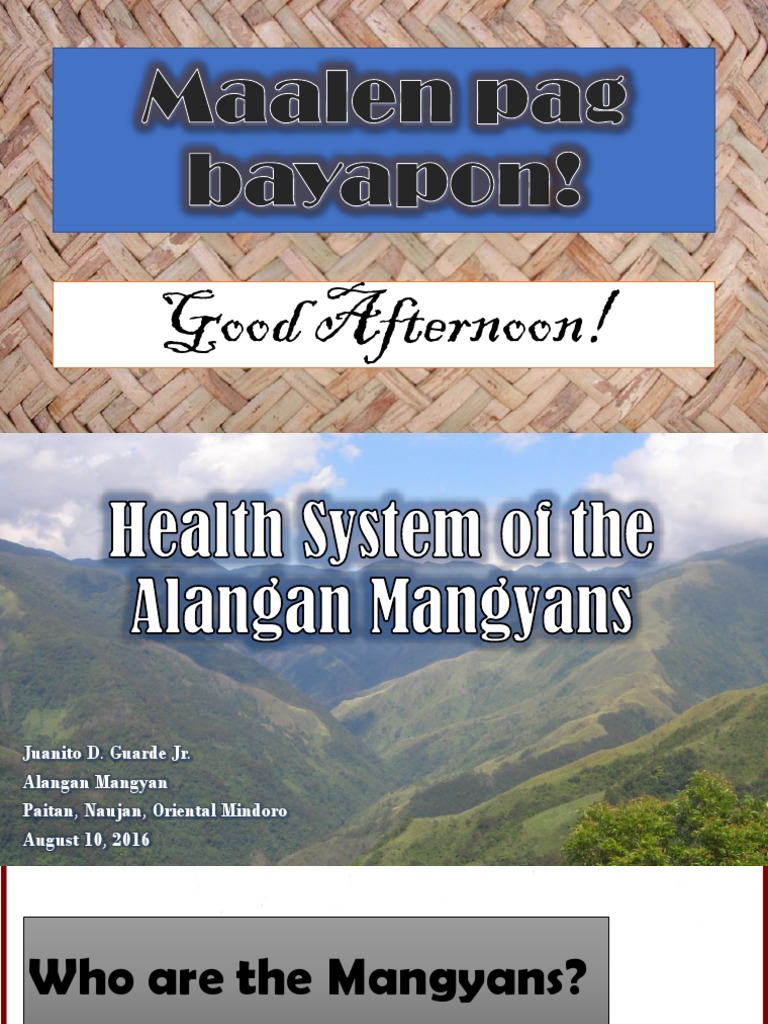 Health Practices of Alangan Mangyans | PDF | Wellness | Medical