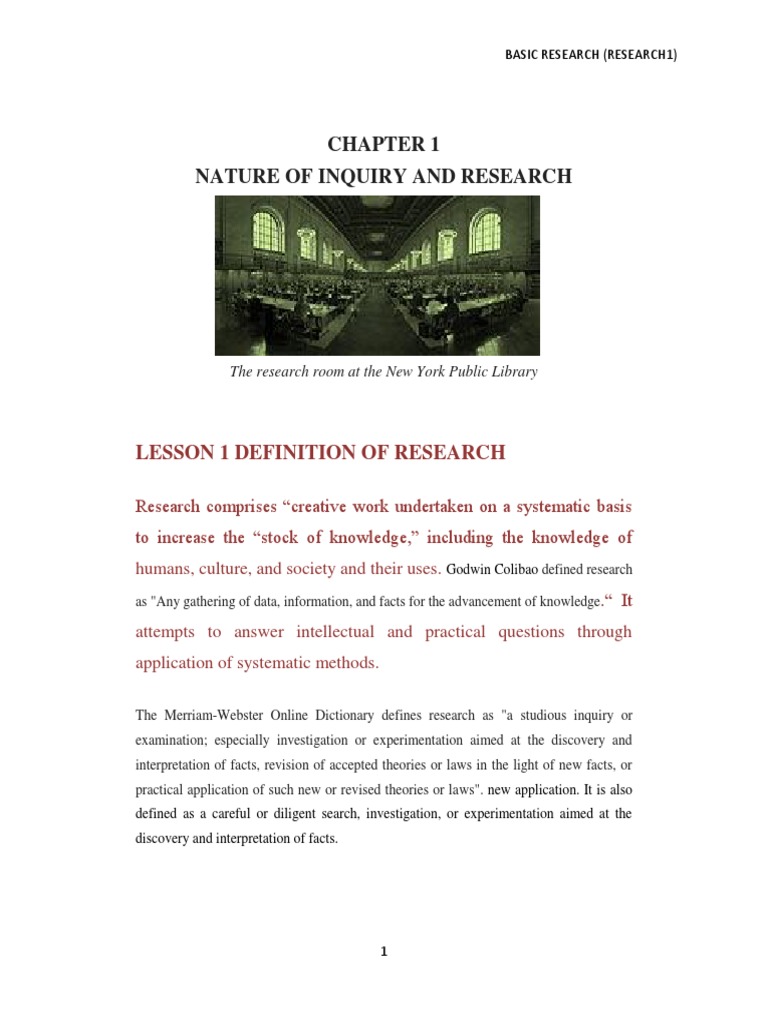 Chapter 1 | PDF | Field Research | Experiment