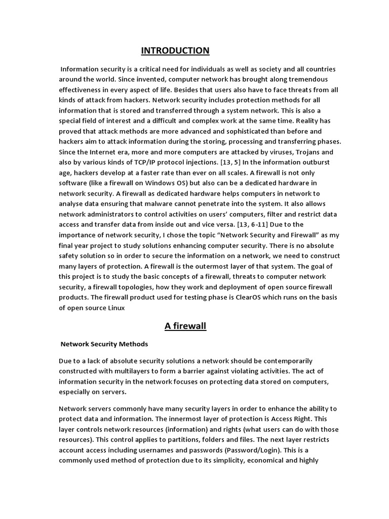 Case Study On Firewall | PDF | Firewall (Computing) | Internet Protocol ...