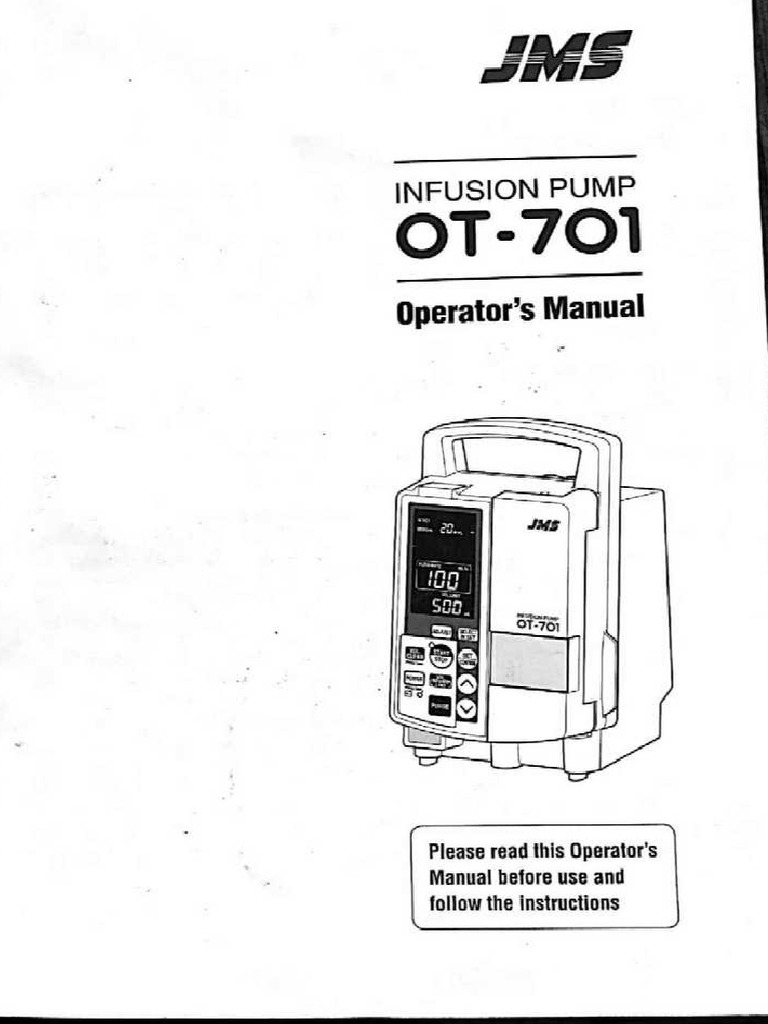 JMS OT701 Infustion Pump User Manual PDF PDF