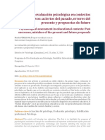 La Evaluación Psicológica en Contextos Educativos