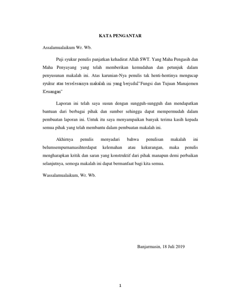Makalah Fungsi Dan Tujuan Manajemen Keuangan Kelompok 5