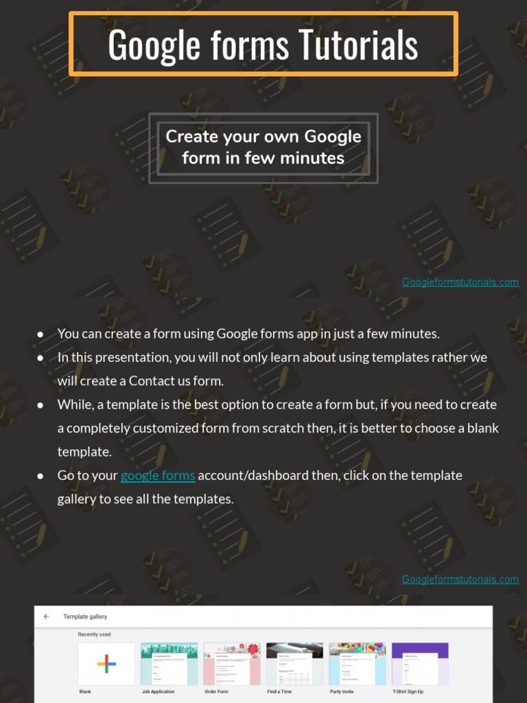 Quick Google Forms Guide | PDF | Cyberspace | Multimedia