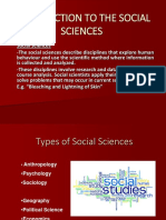 Introduction To The Social Sciences