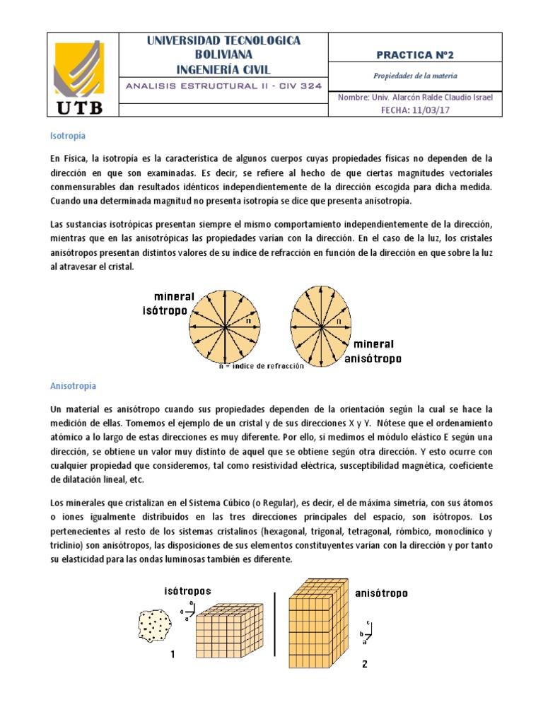 Anisotropia, Isotropia y Reflexiones Internas, PDF, Anisotropía