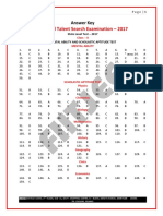 Answer Keys - Punjab Ntse Stage 1 2017-18 (Mat - Lang - Sat)