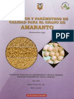 Parametros de Calidad para El Grano de Amaranto