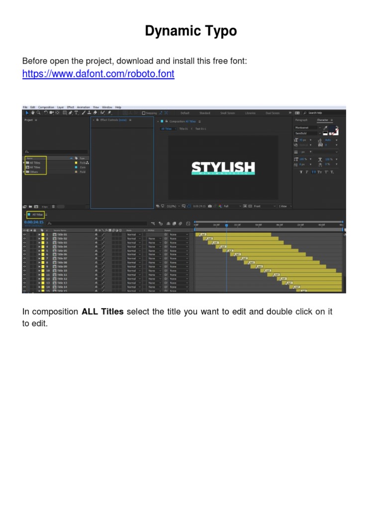 Dynamic Typo: Editing Titles Guide | PDF | Computing And Information ...