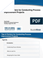 Tips & Pointers For Conducting Process Improvement Projects