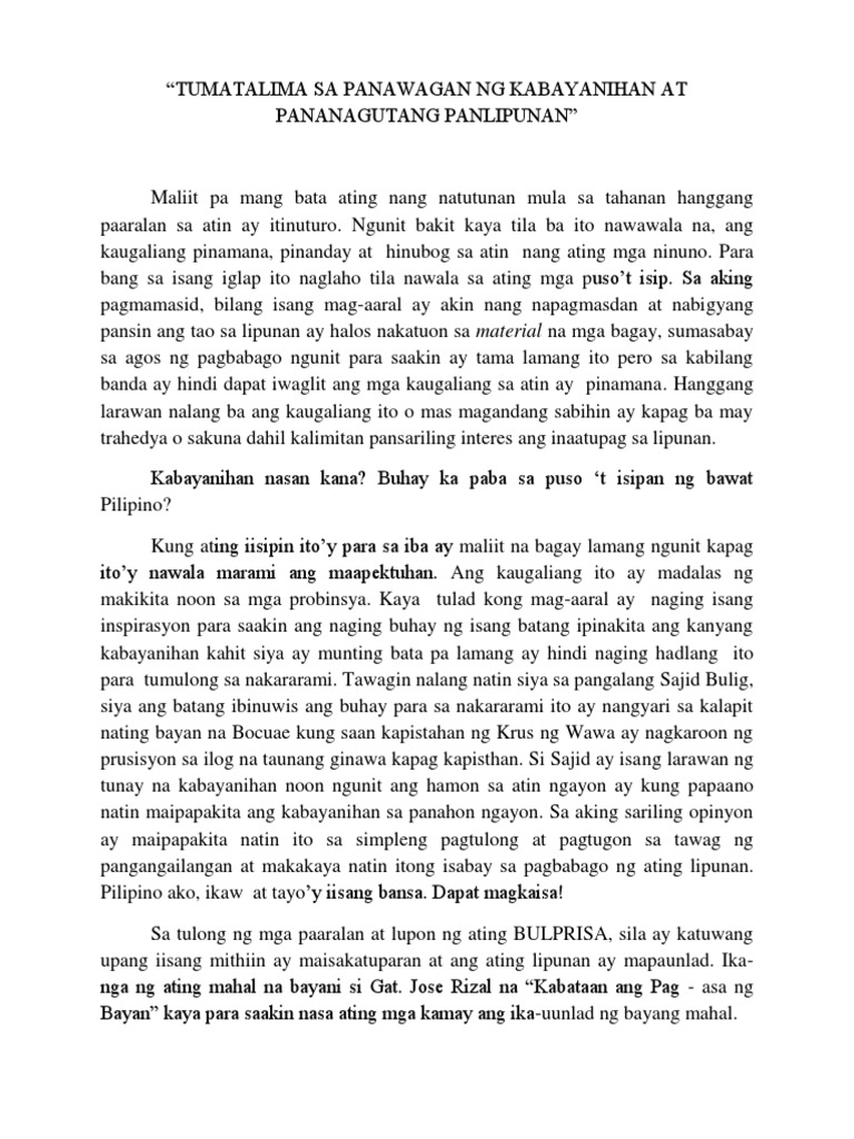 Talumpati Handa | PDF