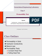 Geotechnical Engineering Laboratory: Permeability Test