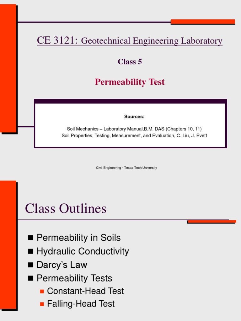 Permeability Testing in Soils | PDF | Soil Mechanics | Permeability ...