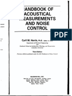 Measurements Noise: Handbookof Acoustical AND Control