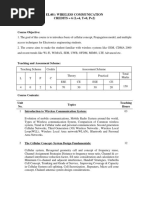 Course Objective:: El401: Wireless Communication CREDITS 6 (L 4, T 0, P 2)