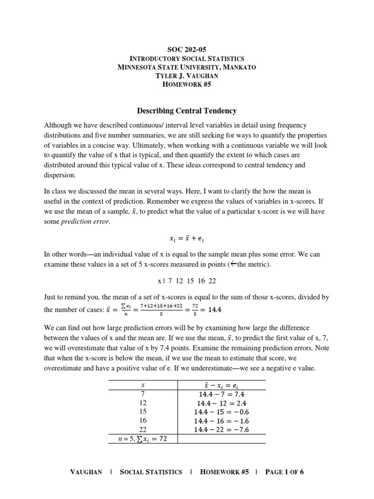 Homework | PDF | Mean | Standard Deviation