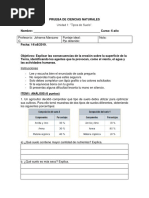 Evaluación de Ciencias 6 Año Tipos de Suelo
