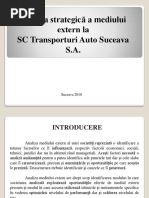 Analiza Strategică A Mediului Extern La SC Transporturi Auto Suceava S.A