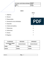 Procedimiento Auditorias Interna