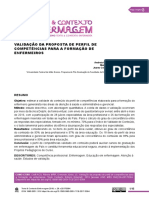 VALIDAÇÃO DA PROPOSTA DE PERFIL DE COMPETÊNCIAS PARA A FORMAÇÃO DE ENFERMEIROS