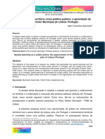 Ordenamento Do Território Como Política Pública: A Apreciação Do Plano Diretor Municipal de Lisboa - Portugal