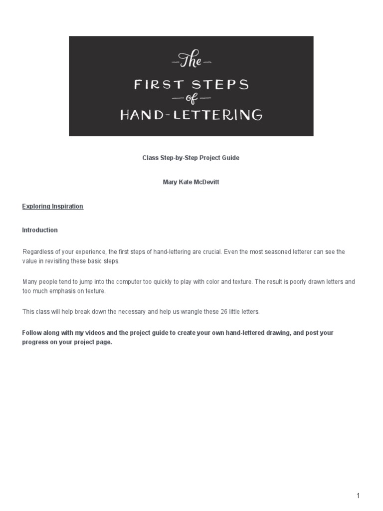 Class Step by Step Project Guide | PDF | Serif | Drawing