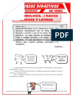 Las Raices Griegas y Latinas para Cuarto de Secundaria