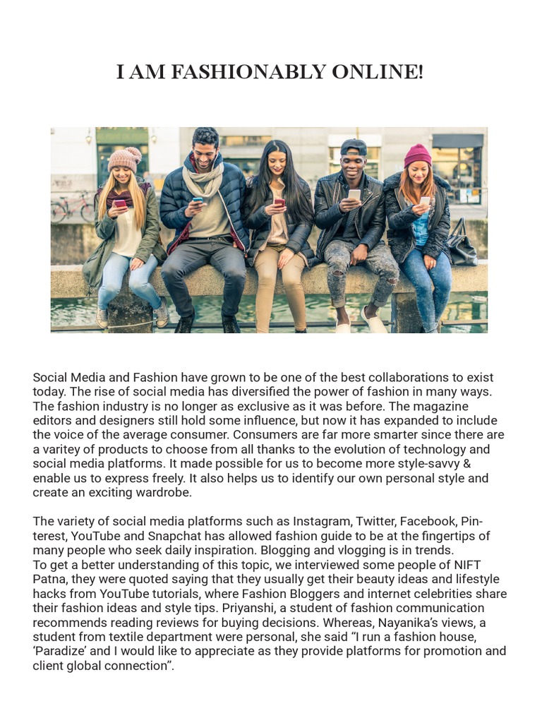 Social Media's Impact on Fashion | PDF | Fashion | Social Media