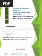 Console Stream Class Hierarchy Managing Console I/O Operations