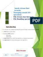 Console Stream Class Hierarchy Managing Console I/O Operations