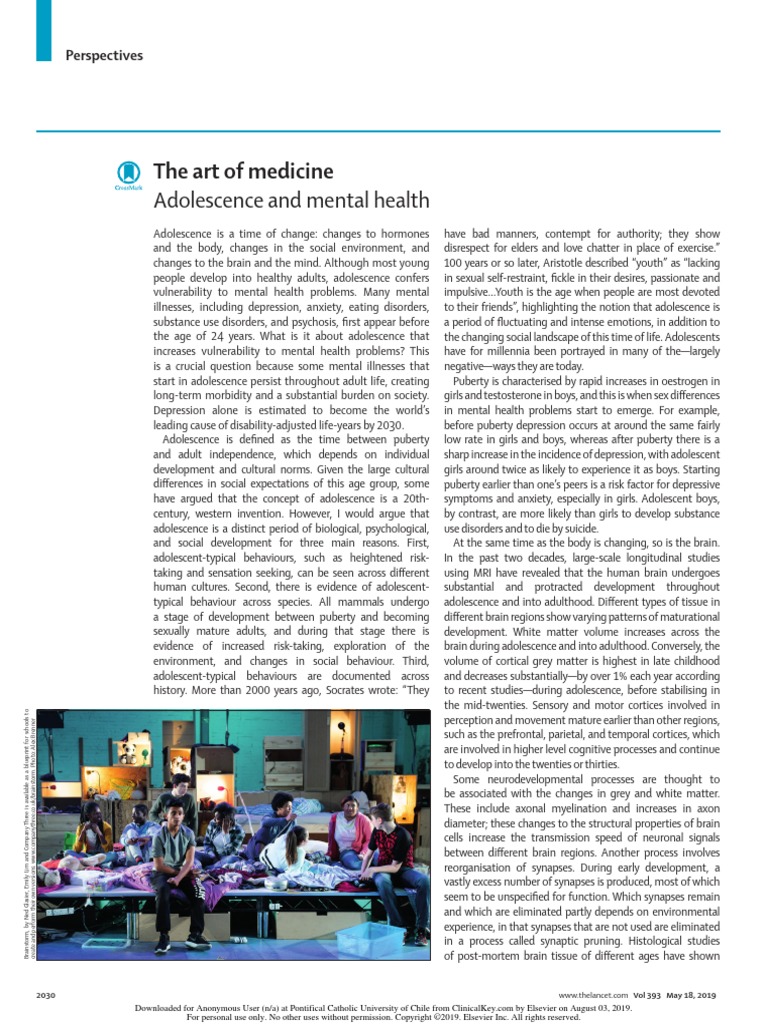 Adolescence and Mental Health | PDF | Adolescence | Mental Disorder