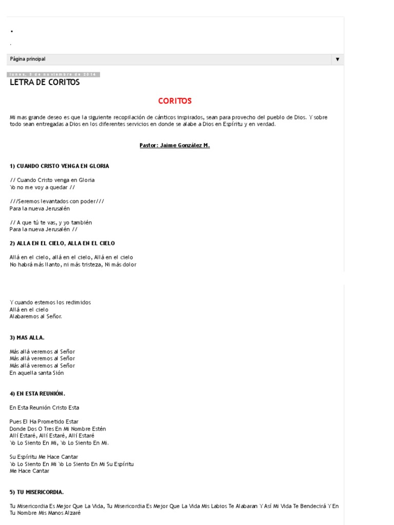 Coritos Cristianos Descargar Gratis Pdf Cristo Título Oración