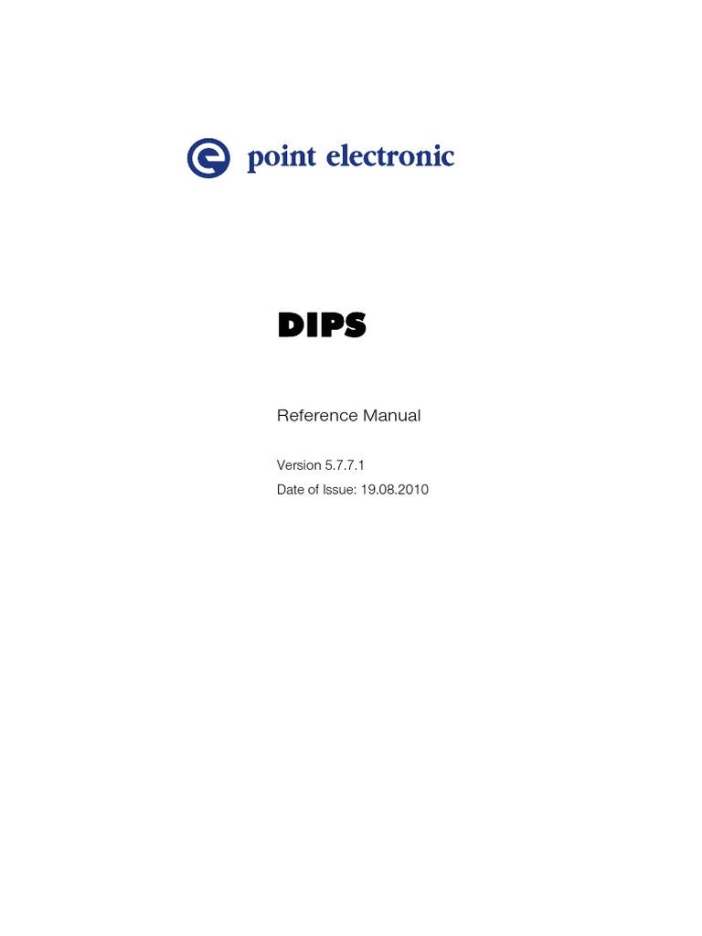 Dips Reference-Manual PDF | PDF | Page Layout | Menu (Computing)