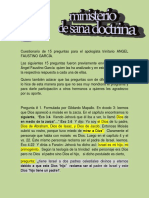 Cuestionario de 15 Preguntas para El Apologista Trinitario ANGEL FAUSTINO GARCÍA Autoguardado