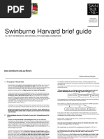 Swinburne Harvard Brief Guide: In-Text References, Reference Lists and Bibliographies