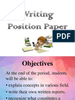 EFA Writing Position Paper