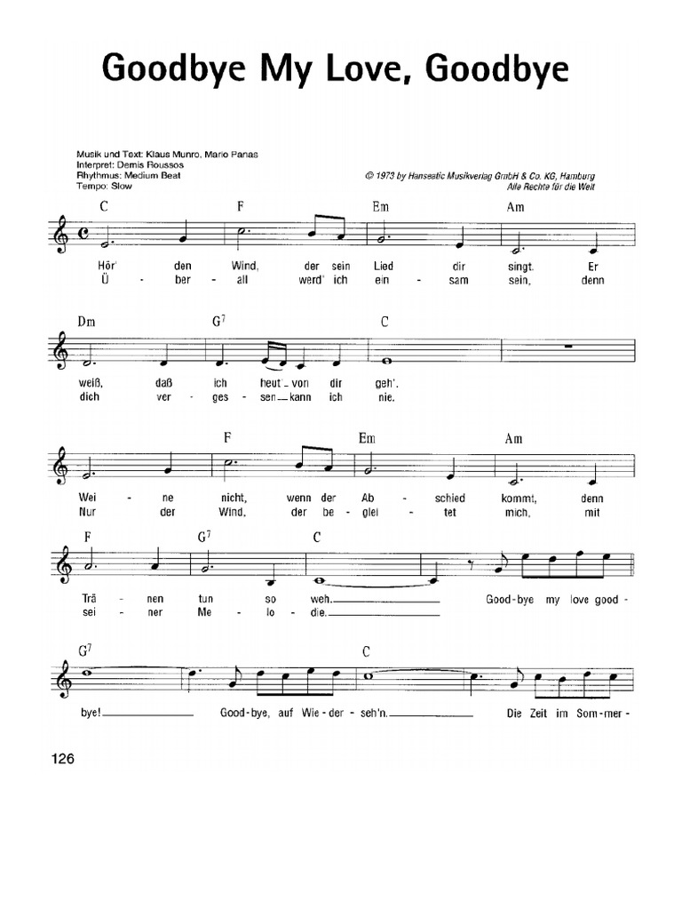 Good Bye My Love Goodbye | PDF