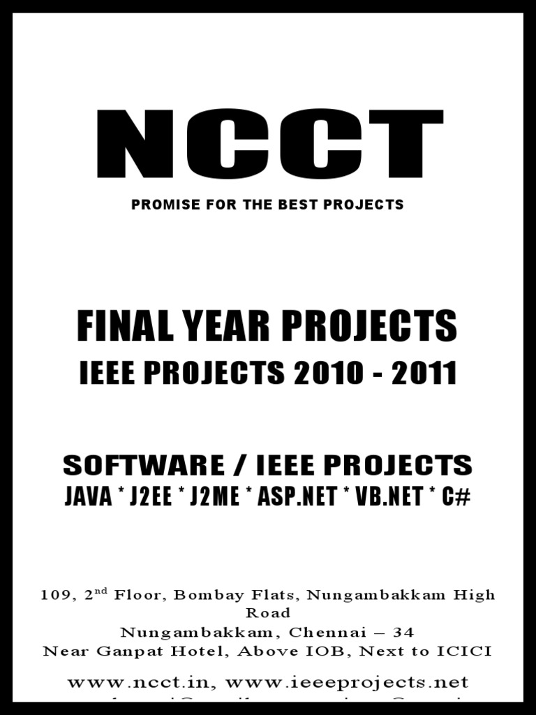 Final Year Projects - Java - J2EE - IEEE Projects 2010 - IEEE Projects ...